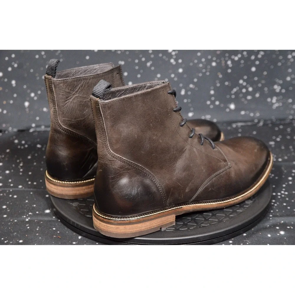 RODD & GUNN Black Plain Toe Boot US 8 D EU 41 $228 BRAND‎ NEW